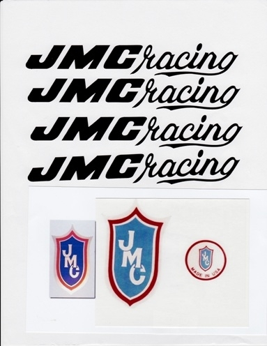 Black JMC Racing decal set 80-85