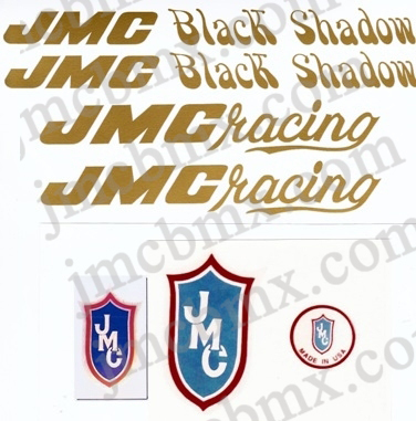 Gold JMC Black Shadow Decal Set