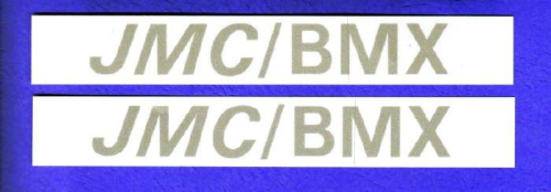 JMC/BMX Silver on clear decals