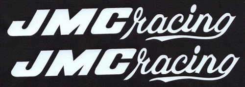 2 White JMC® Racing F/F decals