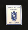 Blue 1969 James Melton Cyclery Commemorative Decal