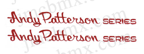 Andy Patterson Series Frame Decals