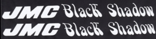 2 White JMC® Black Shadow Frame Decals.